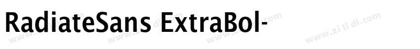 RadiateSans ExtraBol字体转换